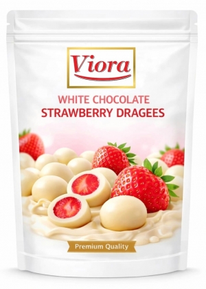 White Chocolate Strawberry Dragees