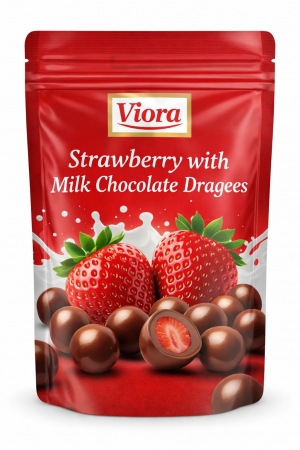 Strawberry with Milk Chocolate Dragees
